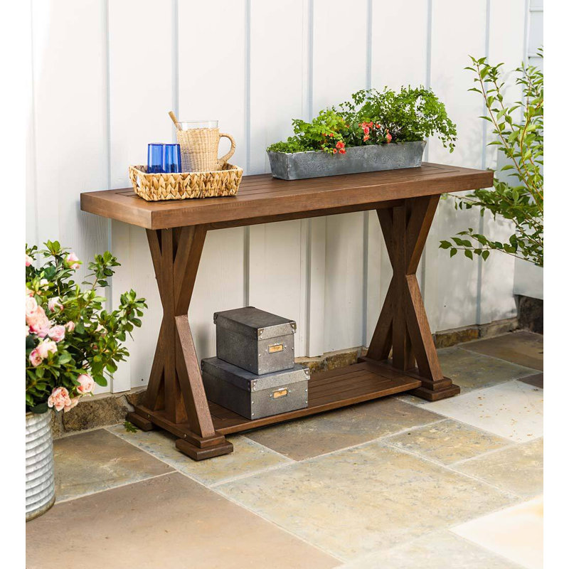Plow & Hearth Eucalyptus Outdoor Buffet & Console Table Wayfair